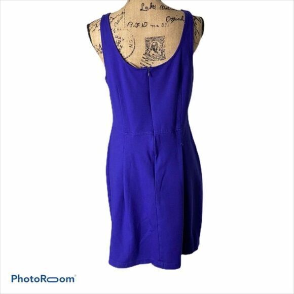 Ann Taylor‎ Loft A line sheath Midi Navy Dress - Picture 2 of 6